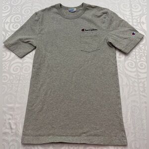 Champion Authentic Activewear Men Small Heather Gray Tee Short Sleeve Top Tshirt